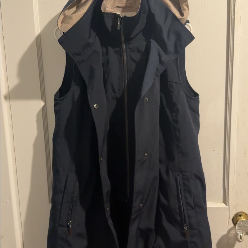 Coldwater Creek Women's Navy Sleeveless Jacket